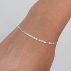 Pulseira Piastrine 18cm Prata 925