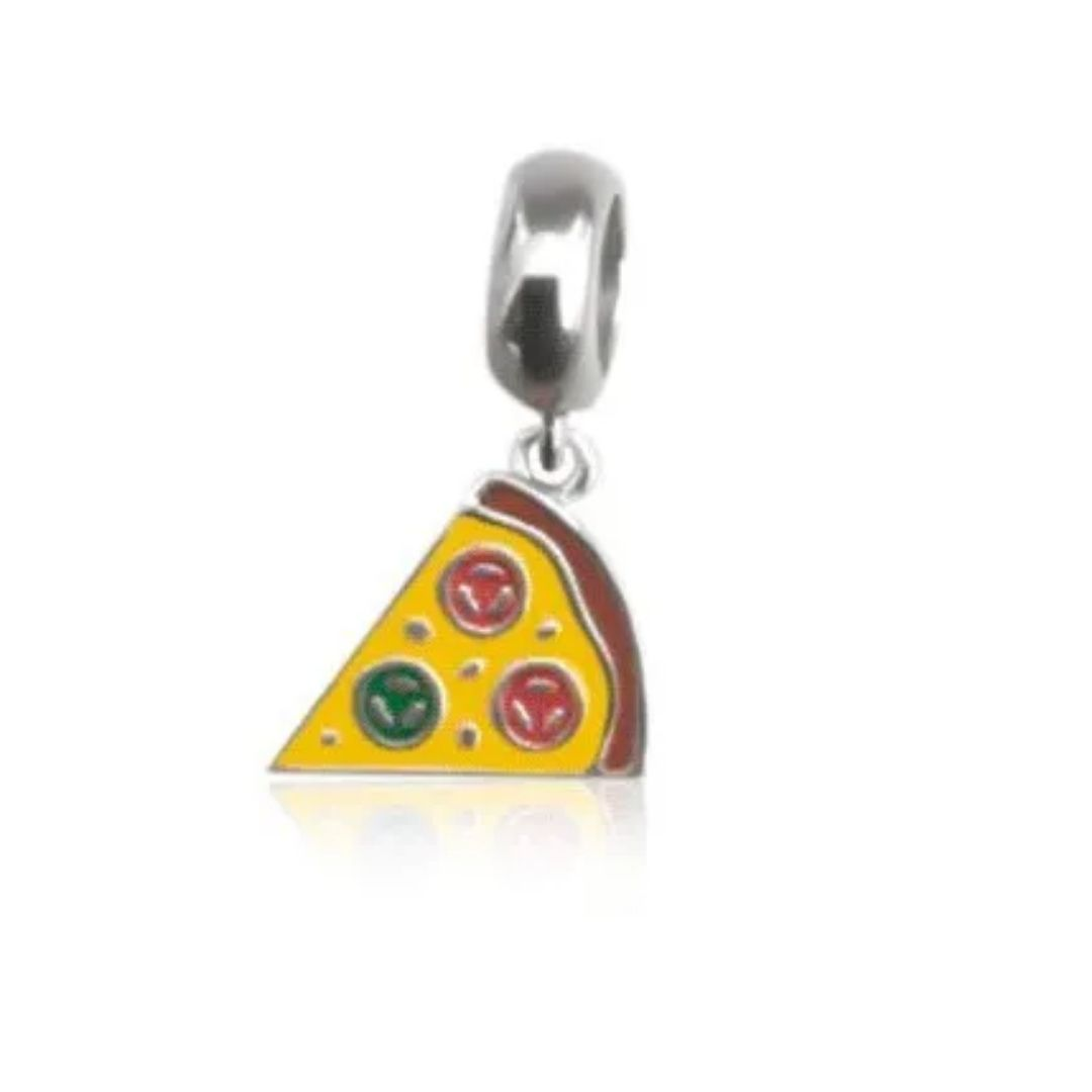 Berloque Pizza Colorida Prata 925