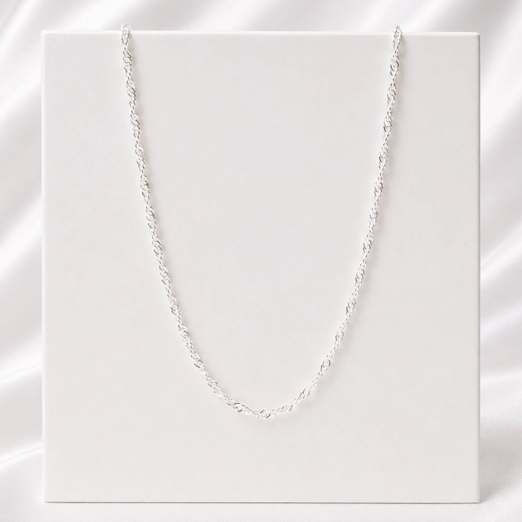 Corrente Singapura 40cm Prata 925