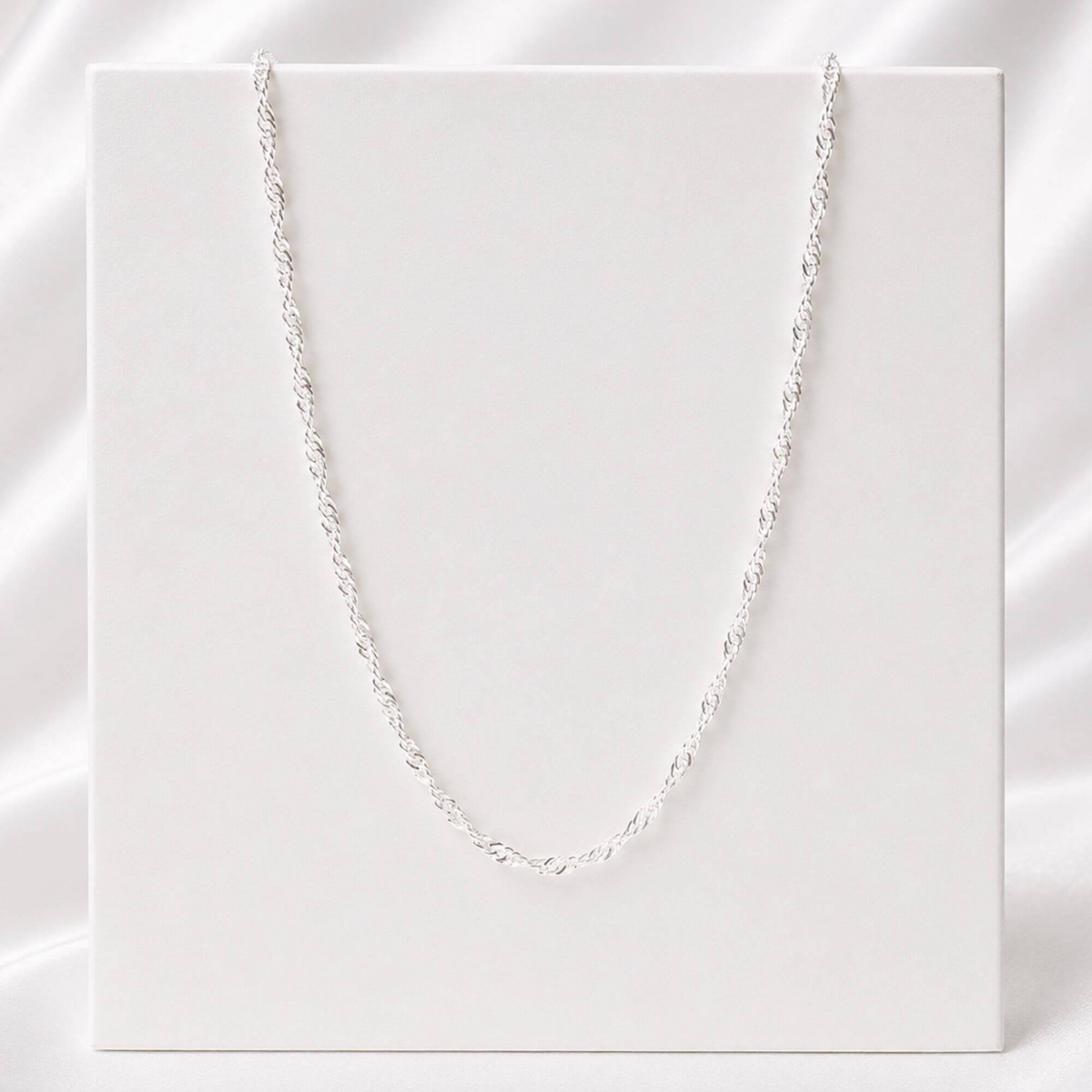Corrente Singapura 40cm Prata 925