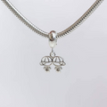 Berloque de Prata 925 Filhos Zircônia Cristal