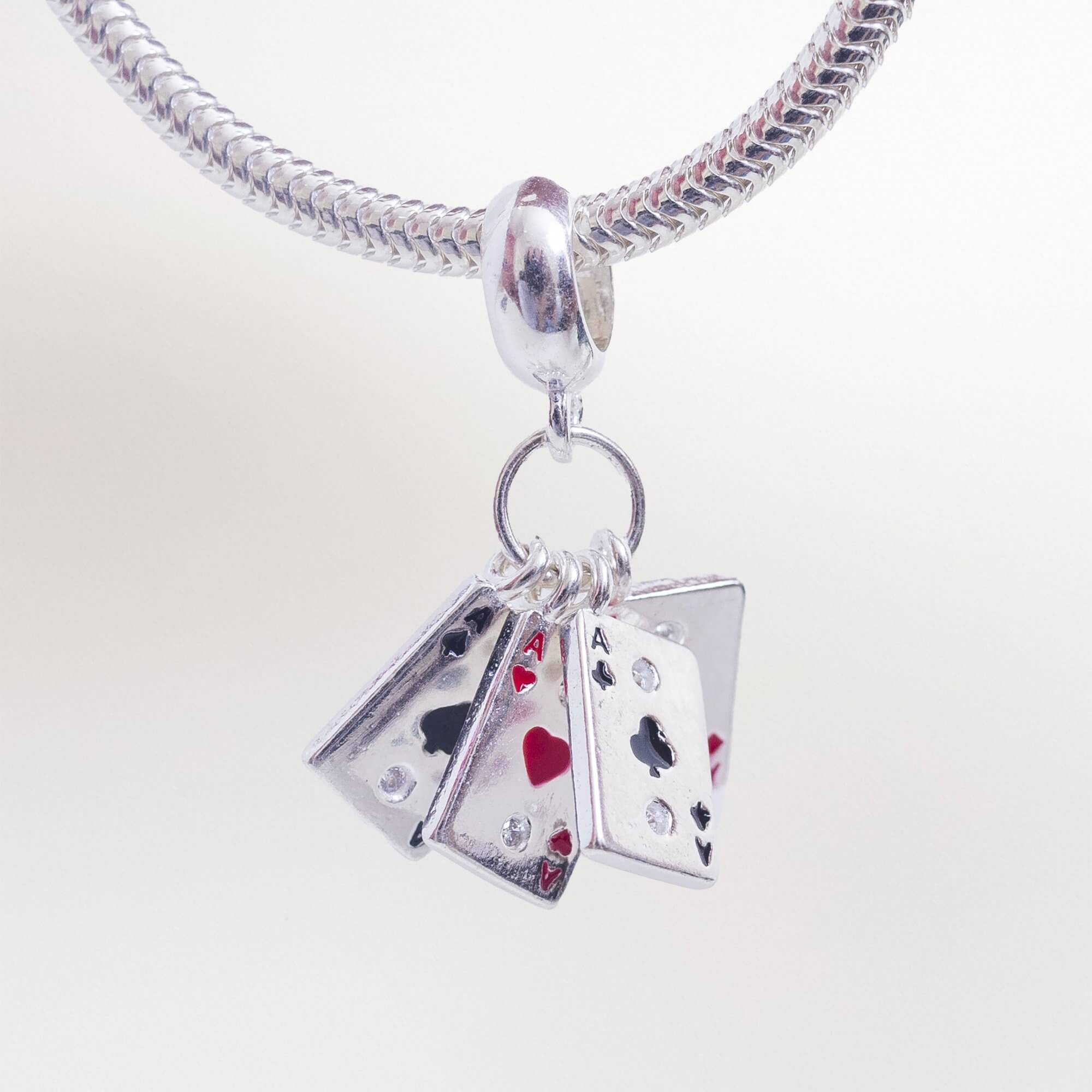 Berloque Cartas de Baralho Prata 925