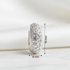 Berloque Separador Zircônia Cristal Prata 925