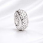 Berloque Separador Zircônia Cristal Prata 925