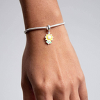 Berloque Girassol Amarelo Prata 925