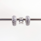 Leve 3 pague 2 - Kit de Berloques em Prata 925 com 02 Separadores Zircônia Cristal e Ganhe Mini Separador Corações