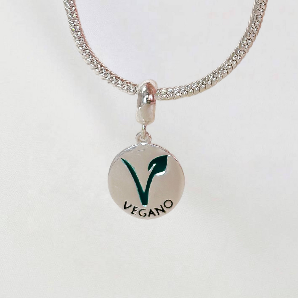 Berloque Medalha Vegano Prata 925