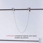 Corrente de Segurança Trava Silicone Prata 925