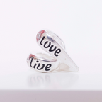Berloque Separador Coração Espiral Live Love Prata 925