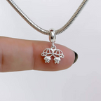 Berloque de Prata 925 Filhos Zircônia Cristal