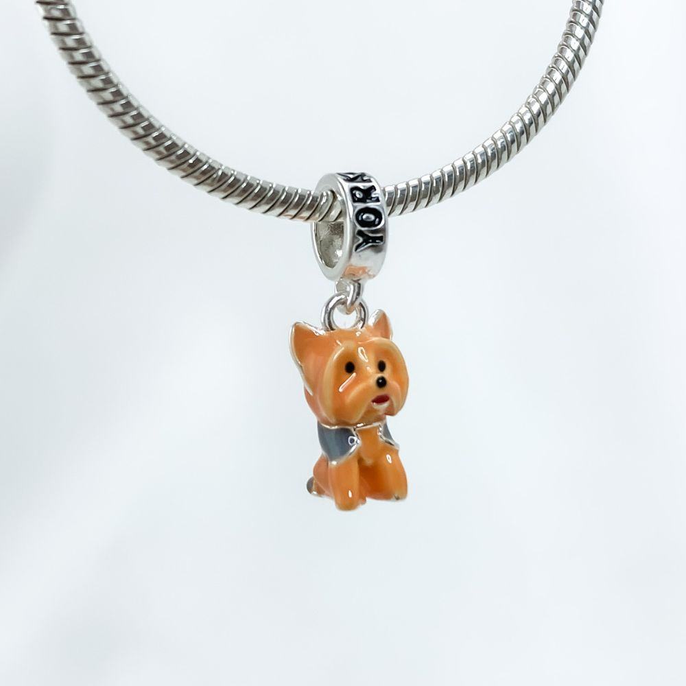 Berloque Cachorro Yorkshire Prata 925