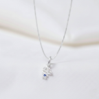 Colar Filho com Zircônia Azul Prata 925