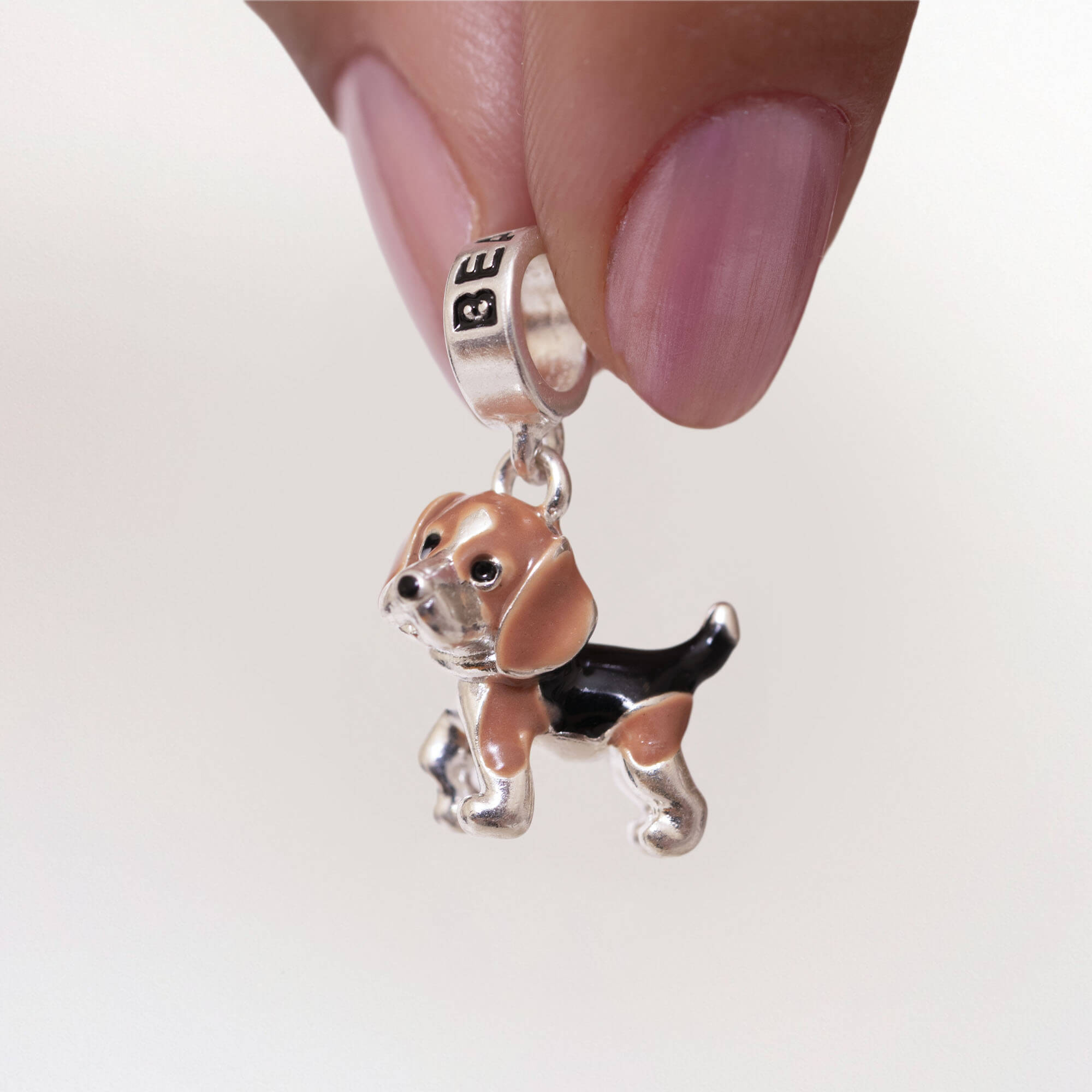 Berloque Cachorro Beagle Prata 925