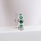 Berloque Mini Separador Zircônia Verde Prata 925