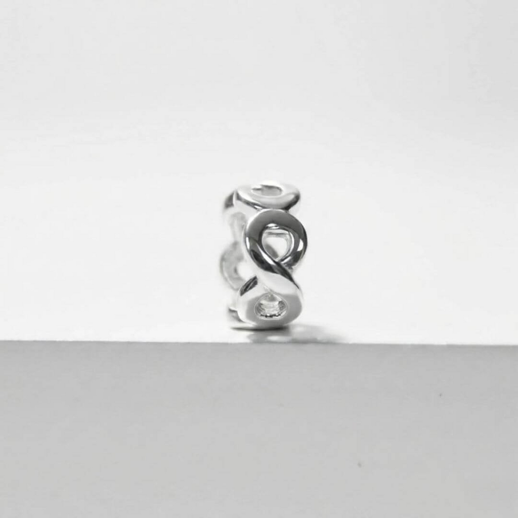 Berloque Mini Separador Símbolo do Infinito Prata 925