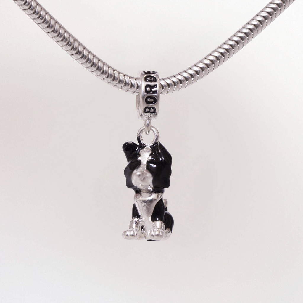 Berloque Cachorro Border Collie Prata 925
