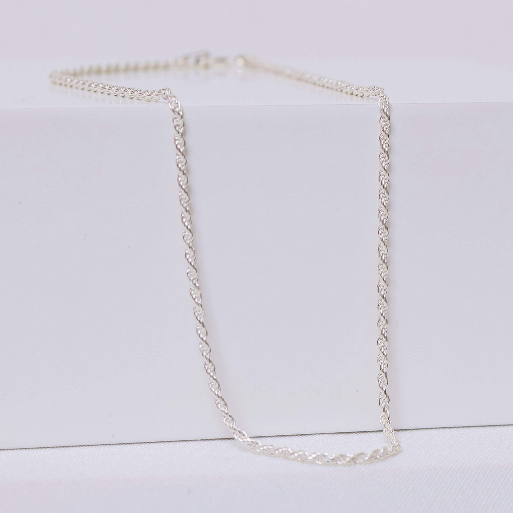 Corrente Cordão Baiano Médio 40cm Prata 925
