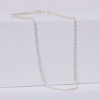 Corrente Cordão Baiano Médio 40cm Prata 925