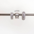 Leve 3 pague 2 - Kit de Berloques Prata 925 Mini Zirconia e Separador Zircônia Cristais Ganhe Mini Separador Corações