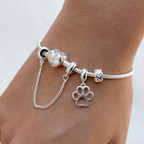 Kit Minha Primeira Pulseira Coração + Berloque Mini Separador Corações + Escolha Seu Berloque + Frete Grátis