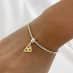 Berloque Pizza Colorida Prata 925