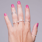 Anel V Liso Minimalista Prata 925