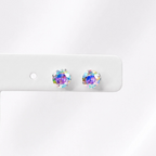 Brinco Ponto de Luz Furta-Cor 5mm Prata 925