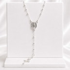 Colar Cartier Terço Nossa Senhora Das Graças 60 cm Prata 925