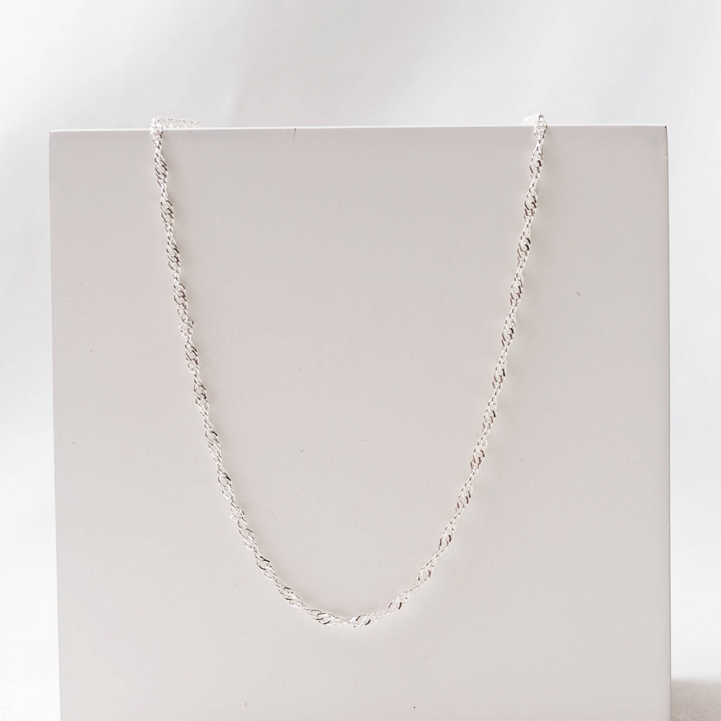 Corrente Singapura 40cm Prata 925
