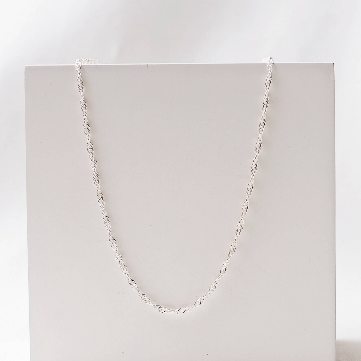 Corrente Singapura 40cm Prata 925