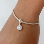 Berloque Radiante Zircônia Cristal Prata 925