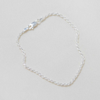 Pulseira Cordão Baiano Médio 18cm Prata 925
