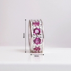 Berloque Mini Separador Zircônia Rosa Pink Prata 925