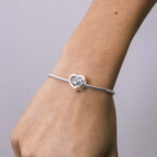 Berloque Separador Coração Ratinho e Ratinha Prata 925