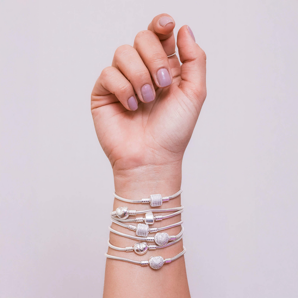 Pulseira de Berloque Coração Prata 925