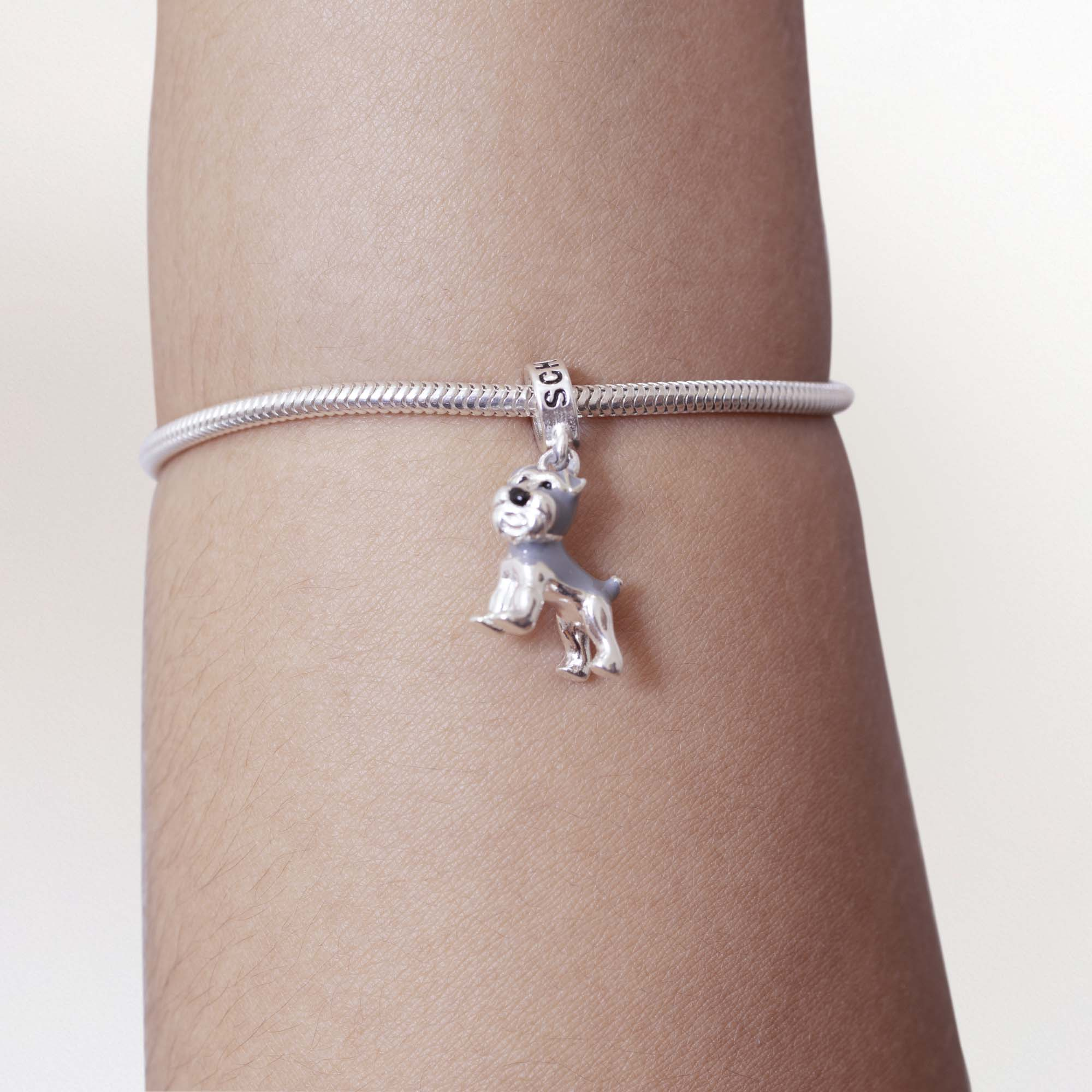 Berloque Cachorro Schnauzer Prata 925