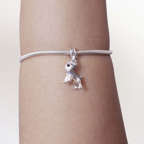 Berloque Cachorro Schnauzer Prata 925