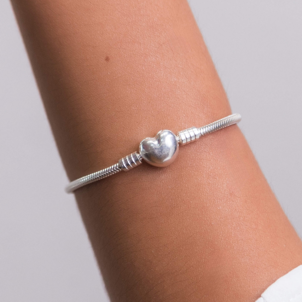 Pulseira de Berloque Coração Prata 925