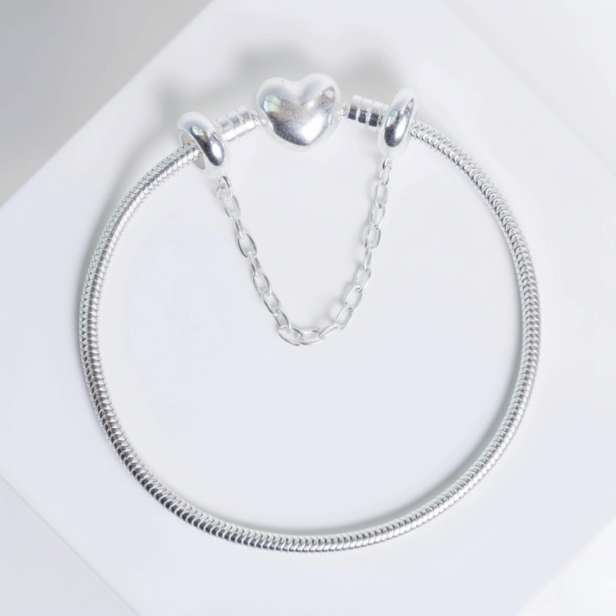 Kit Pulseira Coração + Corrente de Segurança Prata 925