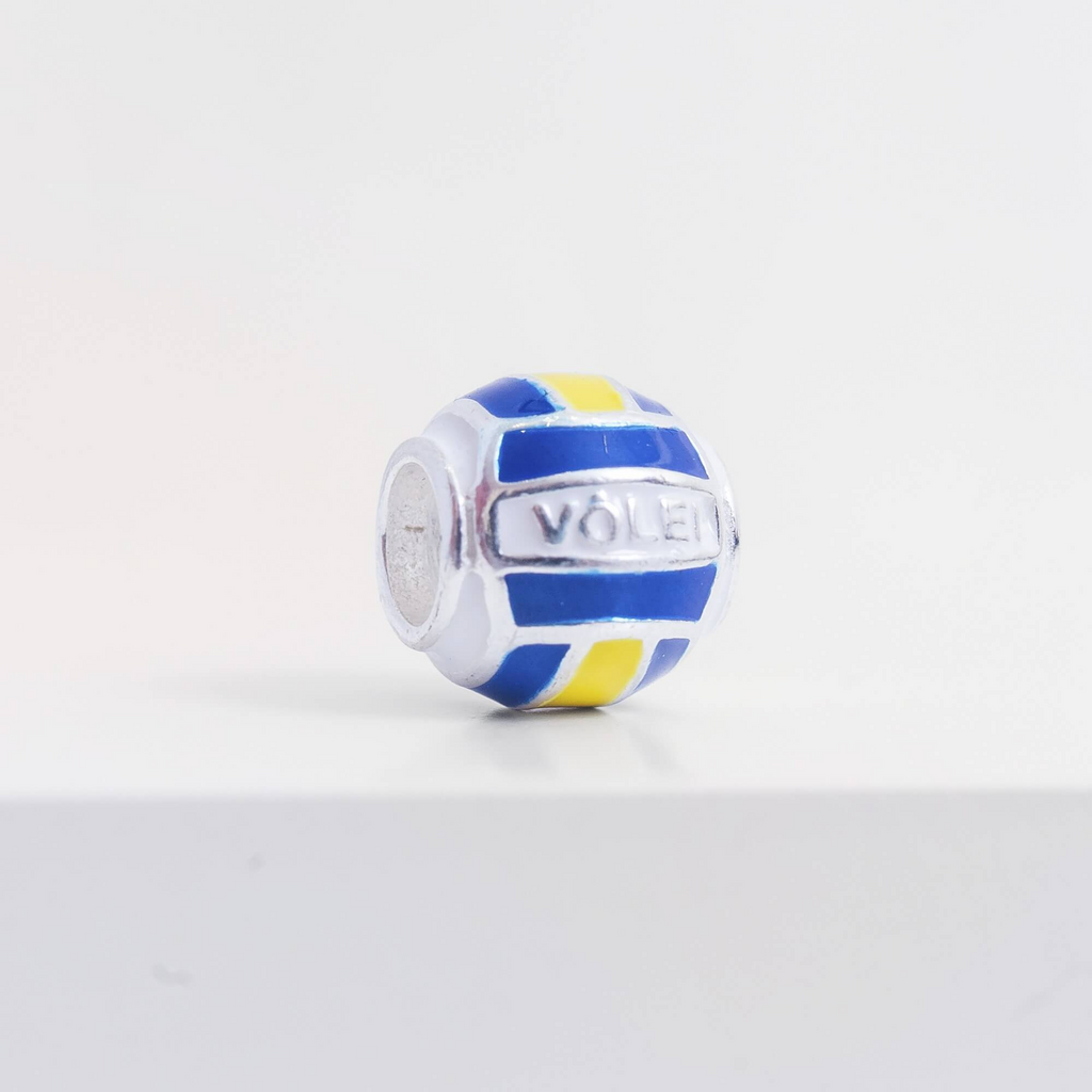 Berloque Separador Esporte Bola de Voleibol Prata 925