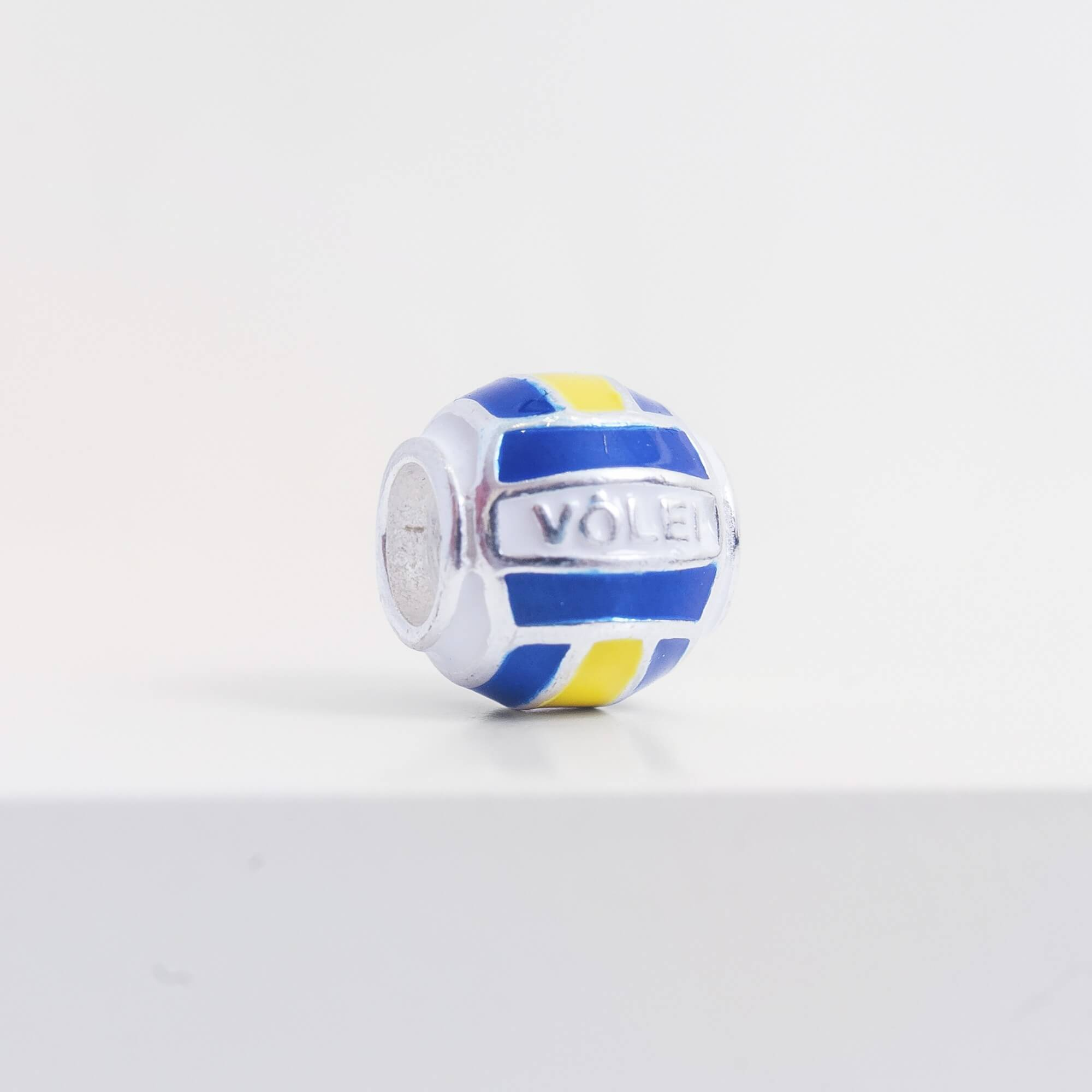 Berloque Separador Esporte Bola de Voleibol Prata 925