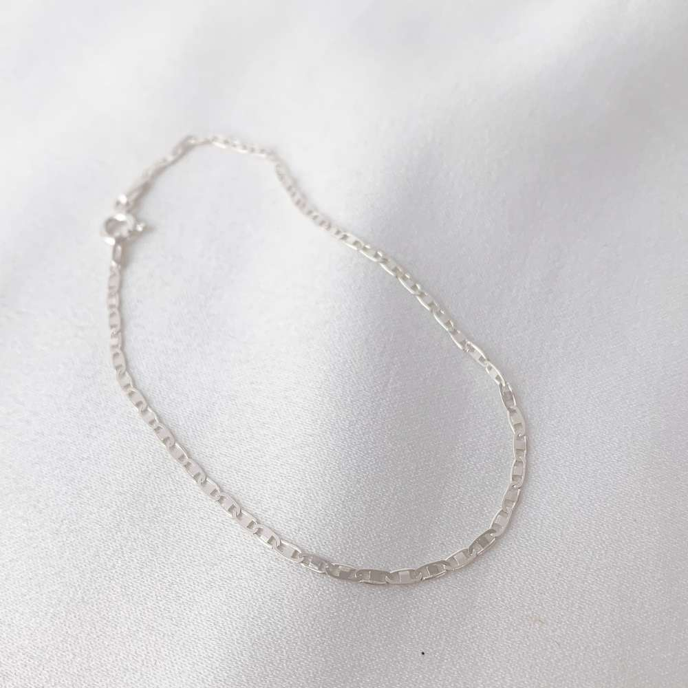 Pulseira Piastrine 18cm Prata 925