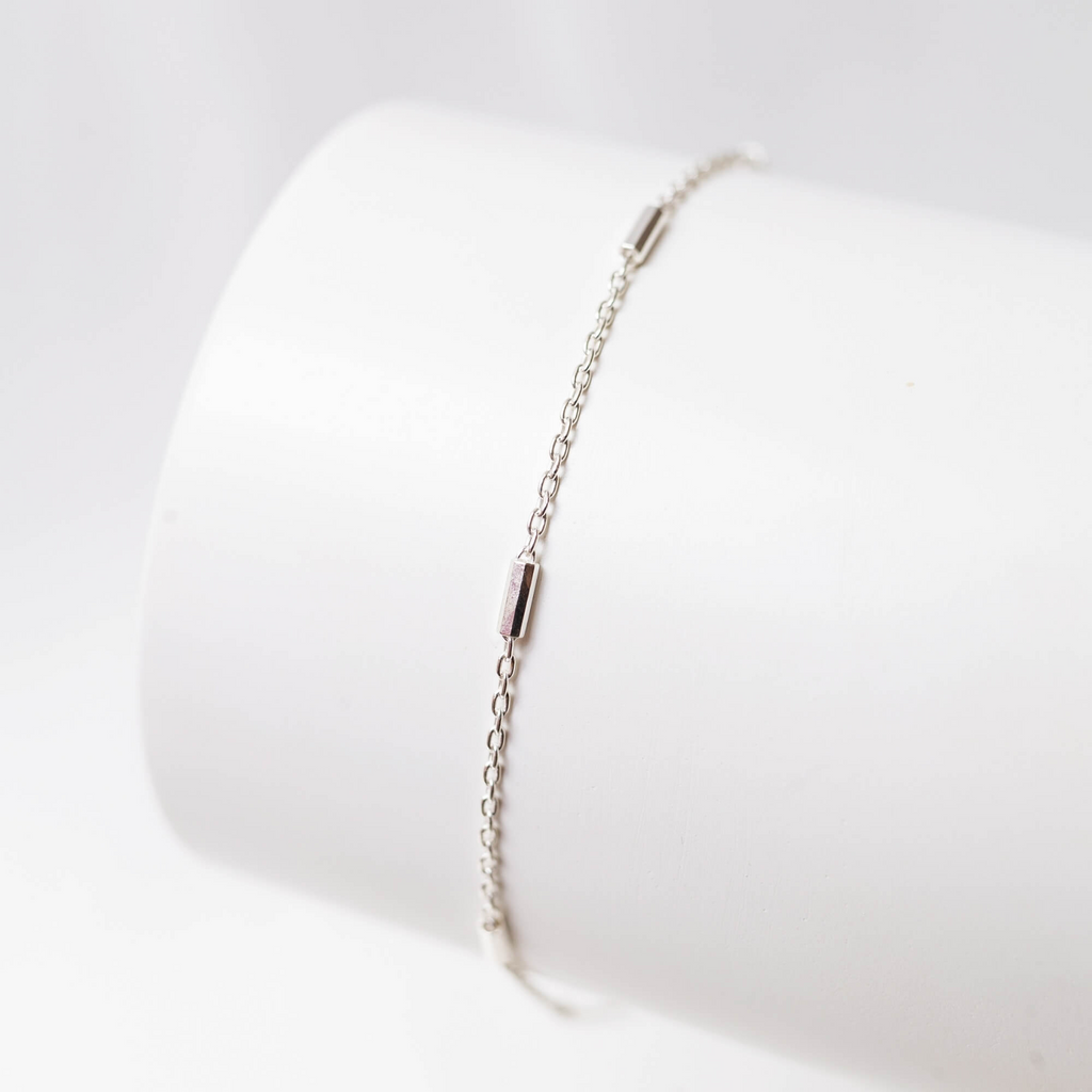 Pulseira Cartier Alternada 18cm Prata 925