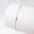 Pulseira Cartier Alternada 18cm Prata 925