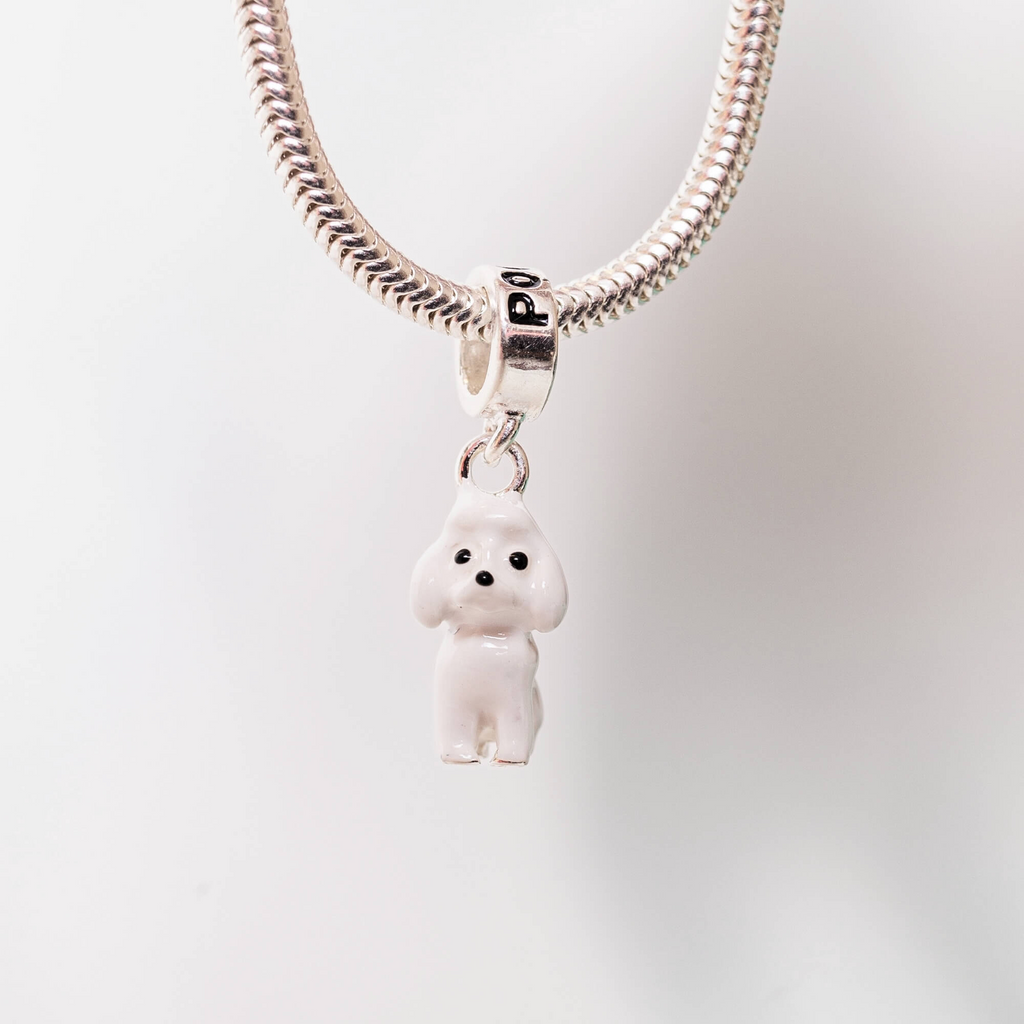 Berloque Cachorro Poodle Prata 925