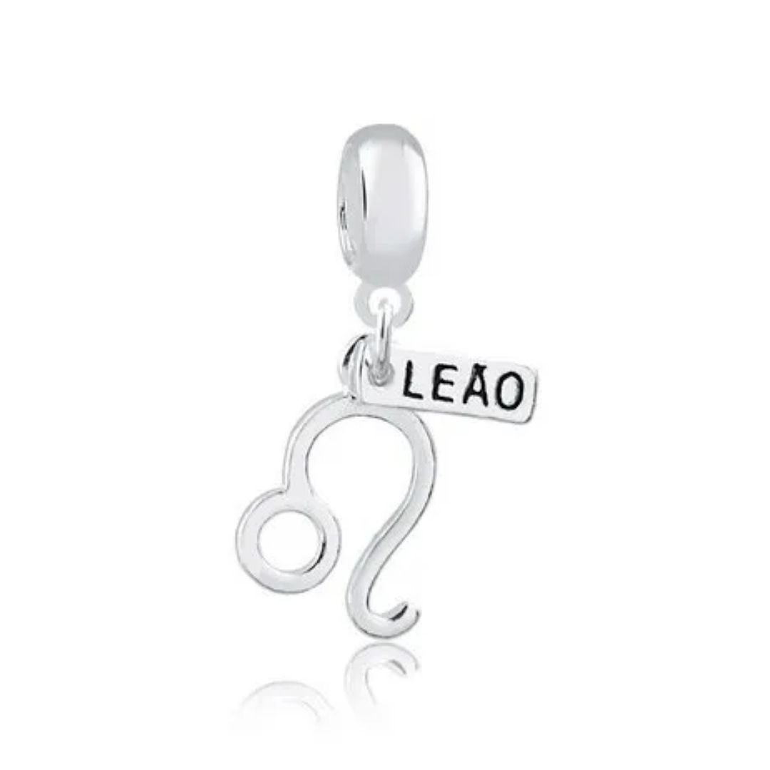 Berloque Signo Leão Vazado Prata 925