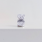 Berloque Mini Separador Corações com Zircônia Cristal Prata 925