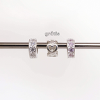 Leve 3 pague 2 - Kit de Berloques Prata 925 Mini Separador Zircônia Cristal e Rosa Bebê e Ganhe Mini Separador Corações