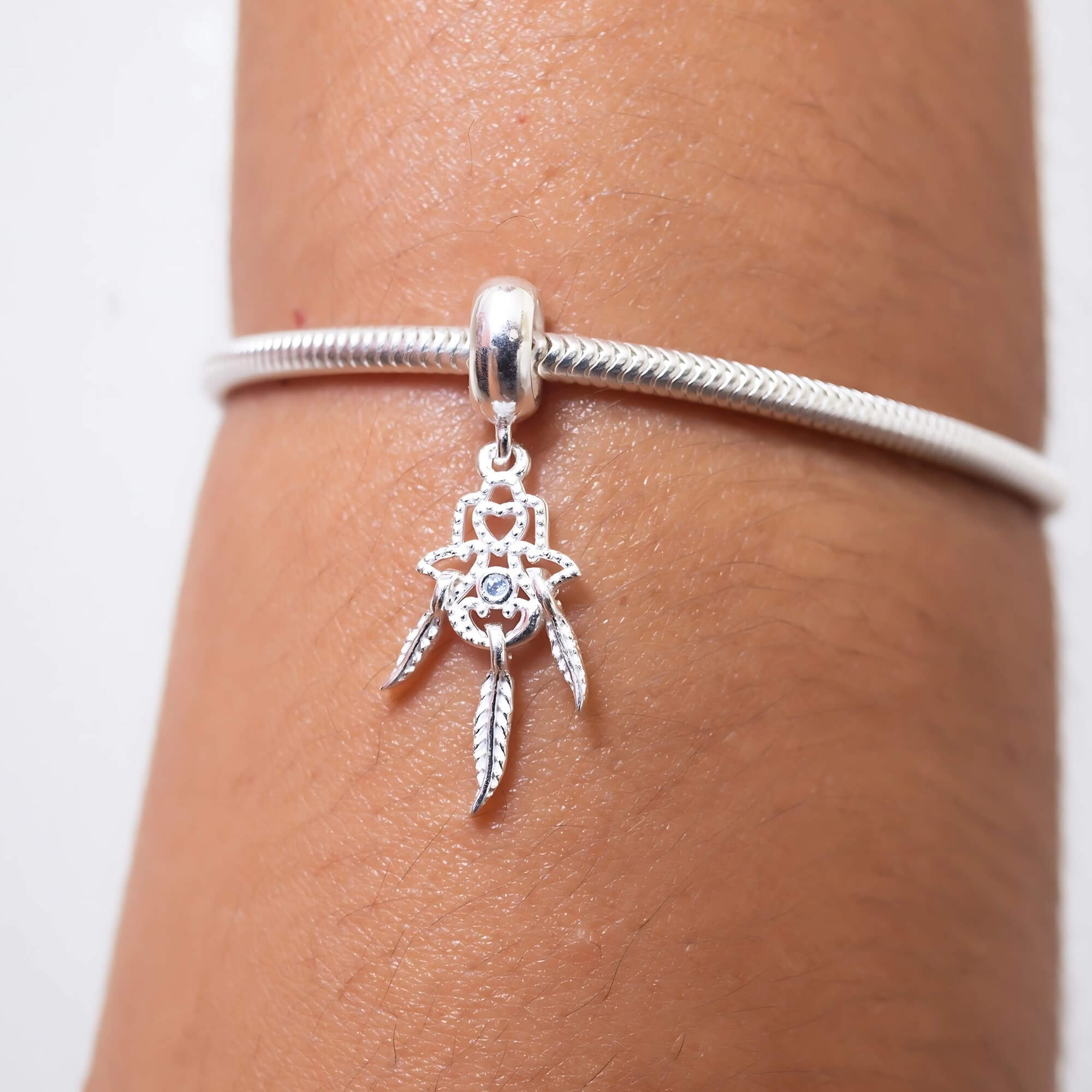 Berloque Hamsa Filtro dos Sonhos Prata 925