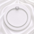 Pulseira de Berloque Coração Cravejado Com Zircônias Prata 925